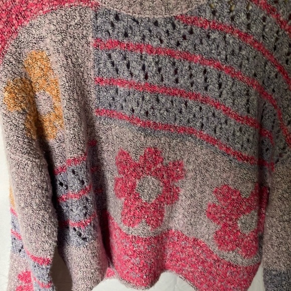 Sincerely Jules: Colorful Knit Wool Blend Sweater- Bell Sleeve- Cropped- M - Picture 7 of 16